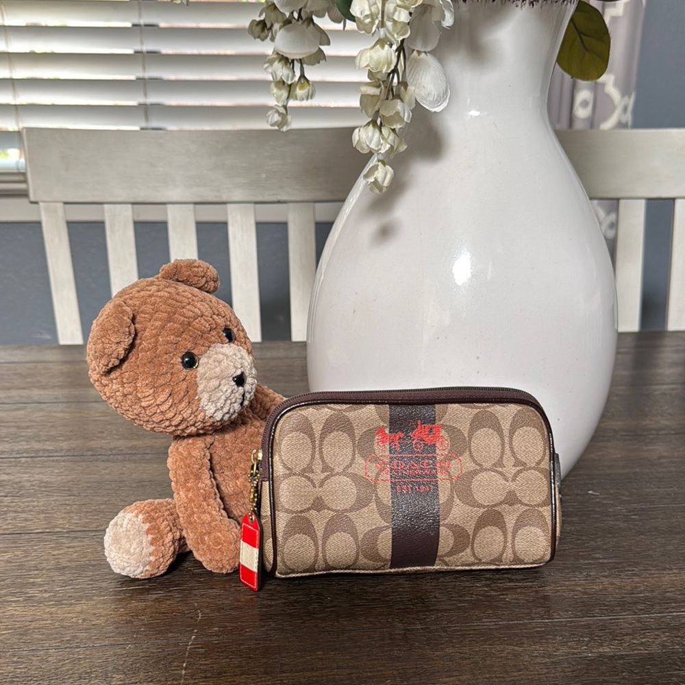 Coach Brown makeup bag